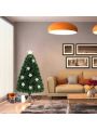 Gymax 4' Pre-Lit Multi-Color Lights Fiber Optic Artificial Christmas Tree with Snowflakes