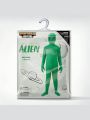 Spooktacular Creations Kids Alien Costume Halloween Costume, Green Alien Jumpsuit for Boys, Girls Halloween Dress up, Role-Playing