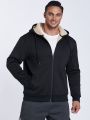 Manfinity Men Thermal Lined Zip Up Hooded Jacket