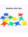 5pcs Random Color Small Size Jumping Frogs Stress Relief Toy, Classic Traditional Jumping Frog Vintage Small Toy