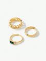 SHEIN SXY 3pcs/set Minimalist Fashionable Personalized Rings