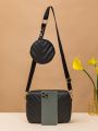 Chevron Square Bag With Coin Purse