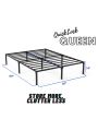Silent & Durable | No Need for a Box Spring | FastLock Metal Bed Frame Platform | 14-Inch Mattress Support Metal Bed Frame Size | Platform Bed Frame with a 3500 LB Capacity