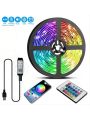 1pc Rgb Led Strip Light, 30led/m, Controlled By 24keys Infrared And Smart App, Flexible Led With Usb Port, Color Changing With Music, Ideal For Tv, Pc, Bedroom, Party Decoration