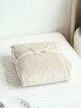 1pc Beige Crystal Velvet Fitted Sheet