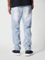 SUMWON Straight Fit Distressed Jean