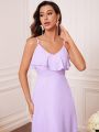 Ruffle Trim Cami Bridesmaid Dress