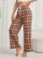 Plaid Drawstring Pyjama Bottoms