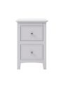 Merax 2 Drawers Solid Wood Nightstand End Table in White
