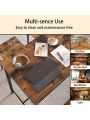 SEGMART 5 Pieces Dining Room Set, Counter Height Bar Table Set for 4, Wooden Bistro Pub Table and Chairs for Small Spaces, Rustic Brown