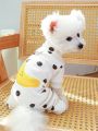 1pc Pet Clothes, Cute Soft Comfortable Banana Patterned Shirt For Small And Medium Dogs And Cats, Home Clothes