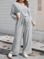 SHEIN LUNE Plus Size Women's Overall Jumpsuit With Belt And Strap Design