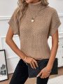 SHEIN LUNE Turtleneck Batwing Sleeve Sweater Vest
