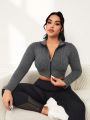 Street Sport Plus Size Sports Slim Fit Jacket