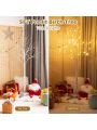 Costway 5ft Pre-lit White Twig Birch Tree for Christmas Holiday w/ 72 LED Lights
