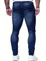 Men'S Plus Size Skinny Ripped Jeans