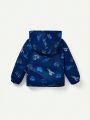 Cozy Cub Infant Boys' Zipper Front Casual Hooded Jacket With Cartoon Pattern