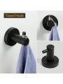 BESy 4pcs/set Bathroom Accessories Set (Adjustable 16 to 26 Inch Towel Bar, Towel Ring, Toilet Paper Holder,Towel Hook), Wall Mounted Bath Hardware Accessory Fixtures Set,Stainless Steel
