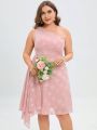 Plus One Shoulder Asymmetrical Hem Chiffon Bridesmaid Dress
