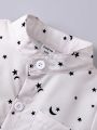 Baby Boy Star And Moon Print Shirt & Shorts