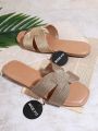 Ladies' Simple Cut Out Design Flat Sandals