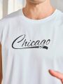 Men's Letter Print Round Neck Sport Tank Top