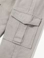 Boys' Flap Pocket & Side Stripe Cargo Pants, For Children (ages 8-16)
