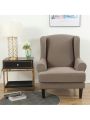 Wingback Armchair Cover Stretch Slipcover Elastic Wing Chair Cvoer Protector 2 Pieces
