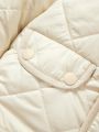 Cozy Cub Baby Boy Borg Collar Flap Detail Quilted Coat Without Sweater