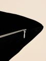 1pc Plain Cushion Cover Without Filler,Simple Polyester Washable Decorative Square Pillowcase For Home Decoration