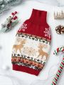 PETSIN Christmas Reindeer Patterned Pet Sweater, For Ferret