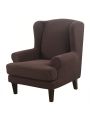 Wingback Armchair Cover Stretch Slipcover Elastic Wing Chair Cvoer Protector 2 Pieces