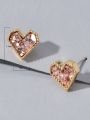 Heart Design Stud Earrings