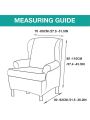Wingback Armchair Cover Stretch Slipcover Elastic Wing Chair Cvoer Protector 2 Pieces