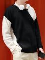 Manfinity Hypemode Men's Oversized Color-Blocked Drop Shoulder Sweater
