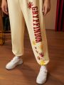 HARRY POTTER X SHEIN Plus Letter Graphic Sweatpants