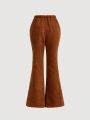 SHEIN MOD Zipper Fly Front Flare Leg Pants