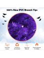 Costway 7ft Pre-lit Purple Halloween Christmas Tree w/ Orange Lights Pumpkin Decorations