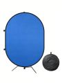 7.3 x 4.8ft 2 Side Collapsible Chromakey Green Blue Backdrop with 7.6ft/2.3M Support Stand Reversible Background Video Live Stream Gaming with Bag