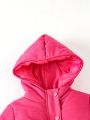 Baby Girl Hooded Belted Puffer Coat