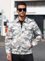 Manfinity LEGND Men'S Camouflage Workwear Denim Jacket