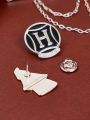 HARRY POTTER X SHEIN Deathly Hallows Wand, Wizard Robe, Brooch Badge 3pcs/set