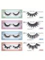 NUBILY 12 Pairs False Eyelashes Fluffy Volume Long Faux Mink Lashes Natural Look 4 Styles Wispy Fake Eyelashes Soft Reusable Eyelashes with Lashes Boxes (12 Pairs, 4 Styles)