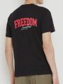 Men's Letter Printed Sports T-Shirt