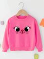 Girls' Cartoon Printed Sweatshirt