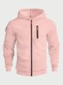SHEIN Men's Zipper Front Drawstring Hoodie