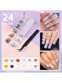 Morovan Acrylic Nail Kit - 27 Colors Nails Kit Acrylic Set with U V Light Acrylic Nail Set Practical Powder Glitter Sequins Nail Kit Set Professional Acrylic