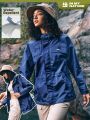 In My Nature Women's Fashionable Solid Color Outdoor Raincoat And Windbreaker