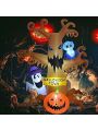 8 FT Halloween Inflatables Outdoor Dead Tree with Ghost, Pumpkin and Owl, Blow Up Yard Decoration with LED Lights Built-in for Holiday/Party/Yard/Garden