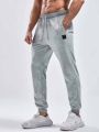 Manfinity Men Slogan Graphic Drawstring Waist Sweatpants